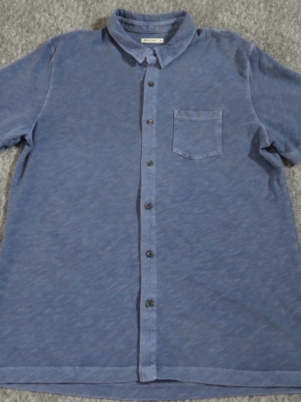 Casual Blue Men's Button-Up Shirt